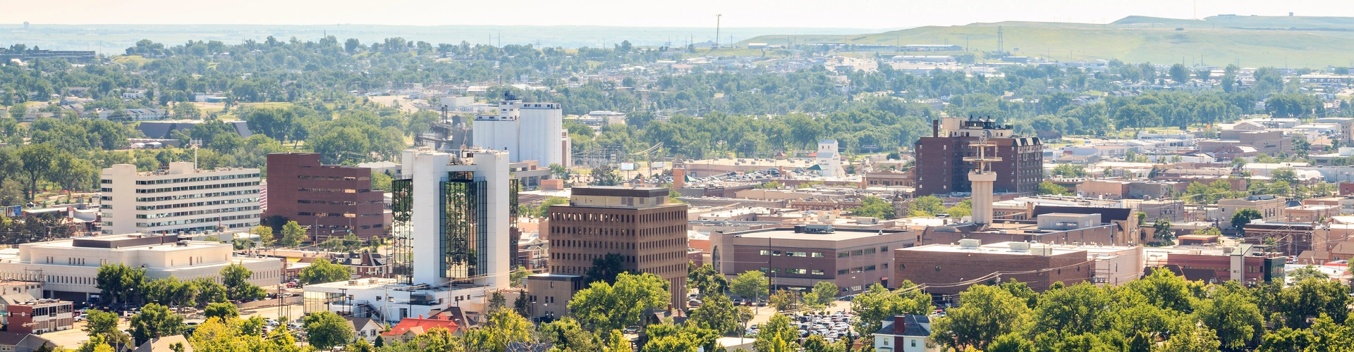Aerial view of Downtown Rapid City